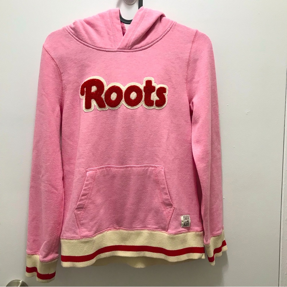 Roots Girls Pink Cabin Sweatshirt Hoodie Size XXL